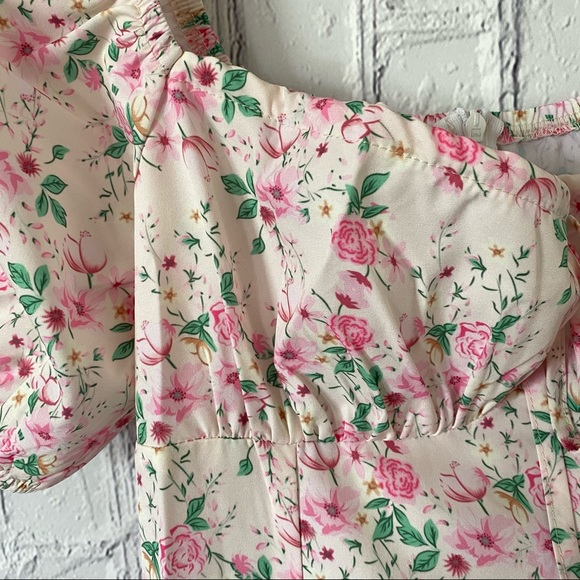 BOHEMIAN STYLE FLORAL PRINT SLIT SIZE MIDI DRESS - Picture 14 of 14